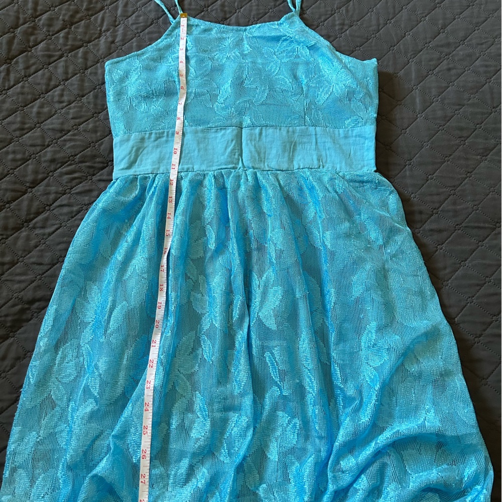 Light blue flower lace dress